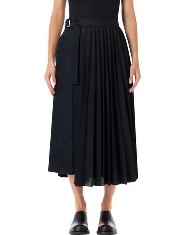[해외직구] 26FW 사카이 스커트 2608766 202 NAVY X BLACK