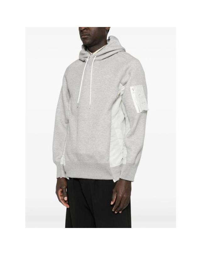 사카이 [해외직구] 26SS 사카이 후드 티셔츠 SCM 325 381 GREY WHITE 착용컷