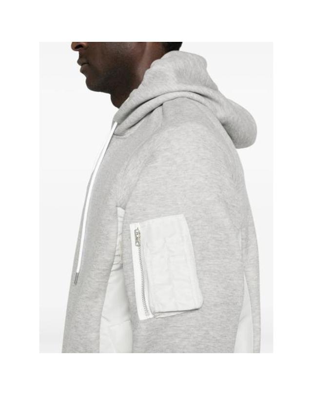 사카이 [해외직구] 26SS 사카이 후드 티셔츠 SCM 325 381 GREY WHITE 착용컷