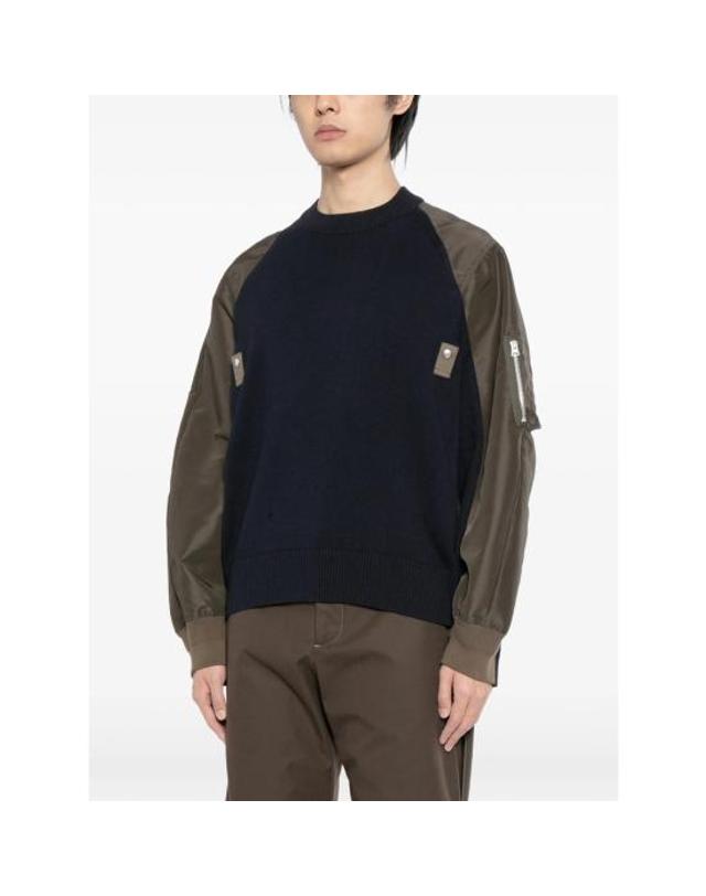 사카이 [해외직구] 26SS 사카이 스웨터 26 03941M 233 BLACK GREEN 착용컷