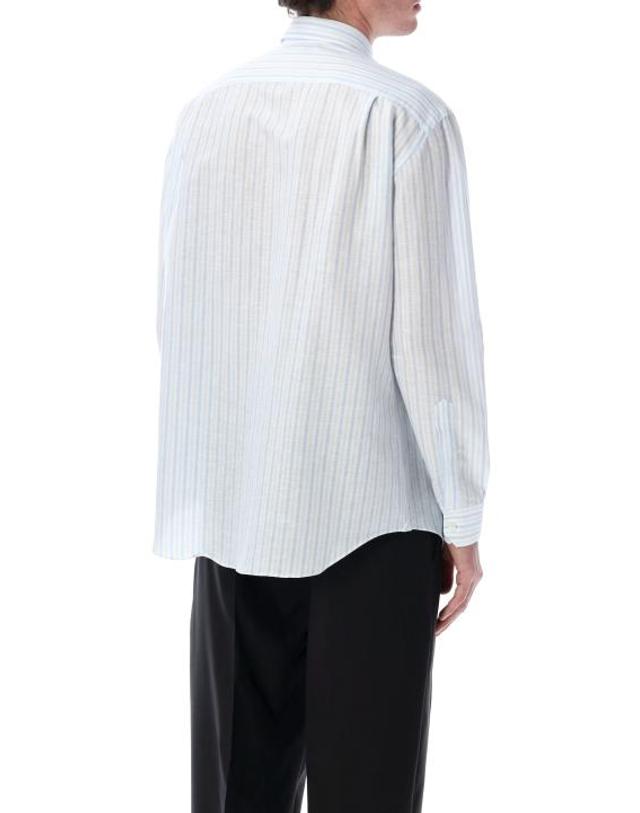 살바토레 피콜로 [해외직구] 26SS 살바토레피콜로 긴팔 셔츠 ALBERTOLS628 0 WHITE BLUE STRIPES 착용컷