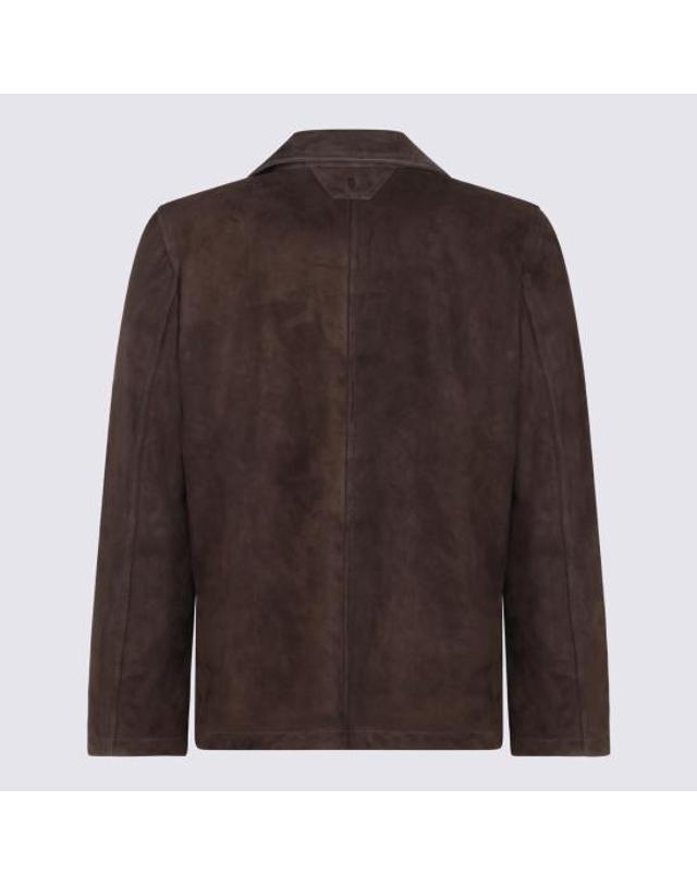 살바토레 산토로 [해외직구] 26FW 살바토레 산토로 가죽 자켓 51692 CAYDARK BROWN 착용컷