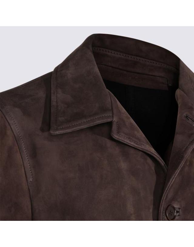 살바토레 산토로 [해외직구] 26FW 살바토레 산토로 가죽 자켓 51692 CAYDARK BROWN 착용컷