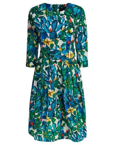 [해외직구] 25SS 사만다 성 롱 원피스 RACHELCACTUS WHITE AQUA Green