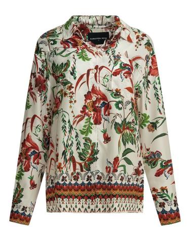 [해외직구] 26SS 사만다 성 블라우스 CAMICIA PIGIAMAASIAN BOTANICWHITE White