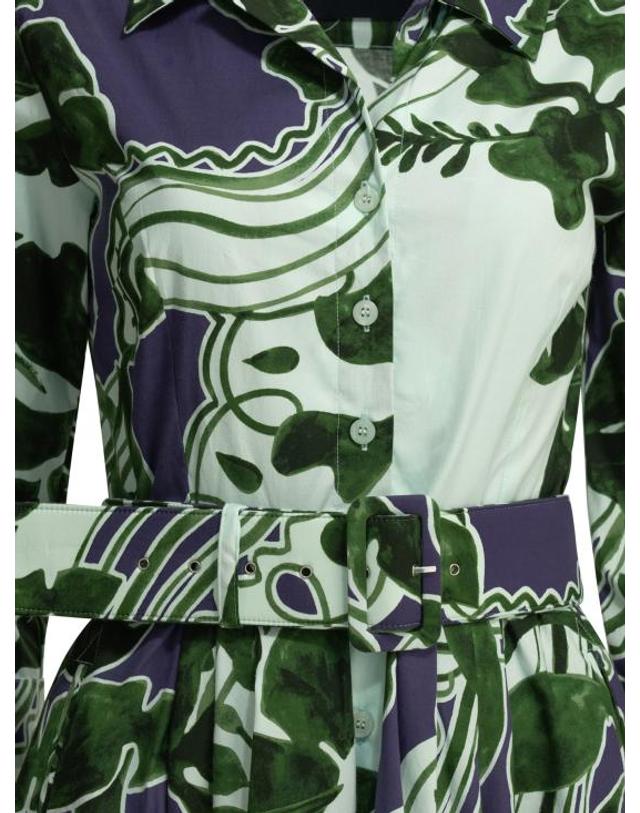 사만다성 [해외직구] 26SS 사만다 성 미디 원피스 LAURENTCOMOLAKEGARDENWHITE GREEN 착용컷