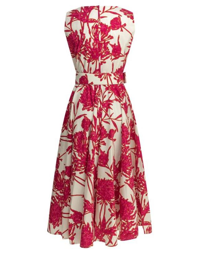 사만다성 [해외직구] 26SS 사만다 성 롱 원피스 ASTERPRIMAVERASILHOUETTEWHITE FUCHSIA 착용컷