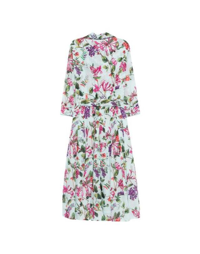 사만다성 [해외직구] 26SS 사만다 성 롱 원피스 AUDREYDRESSSHIRTGALERIESUMMERBOUQUETSOFTAQUA MULTICOLOR 착용컷