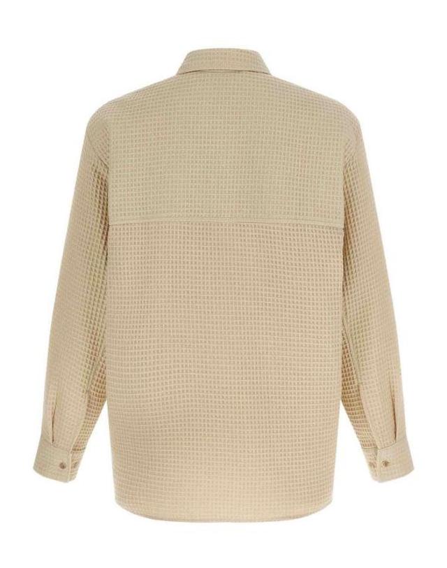 세퍼 [해외직구] 25FW 세퍼 긴팔 셔츠 MFW25OSEARYIVORYWAFFLE Beige 착용컷
