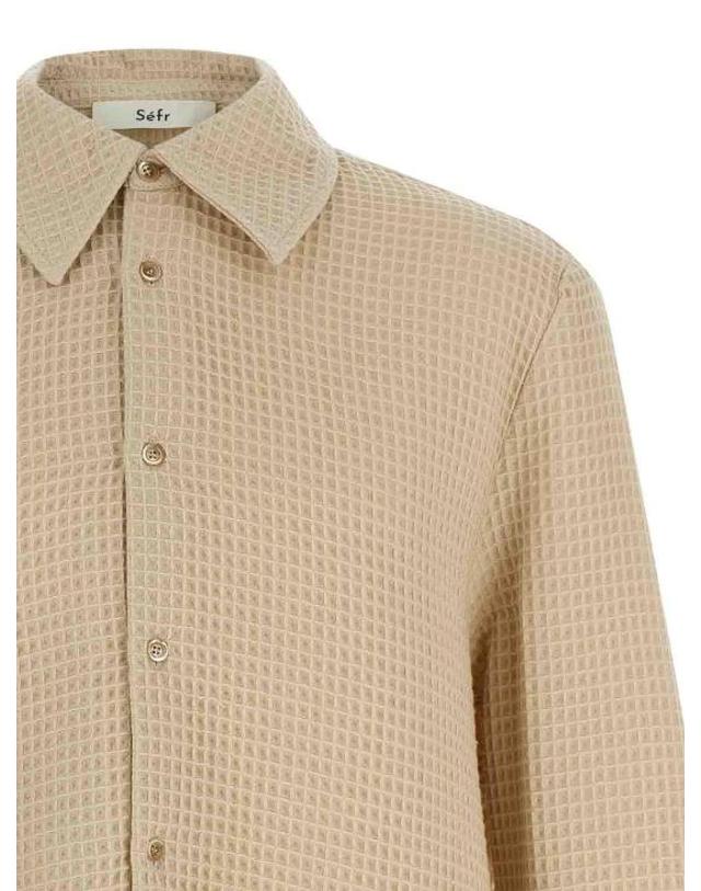 세퍼 [해외직구] 25FW 세퍼 긴팔 셔츠 MFW25OSEARYIVORYWAFFLE Beige 착용컷