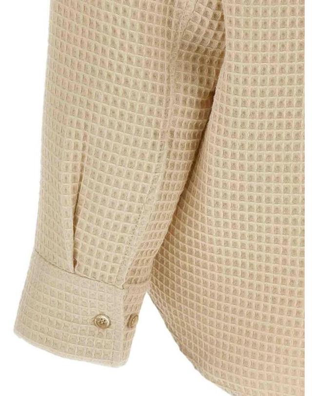 세퍼 [해외직구] 25FW 세퍼 긴팔 셔츠 MFW25OSEARYIVORYWAFFLE Beige 착용컷