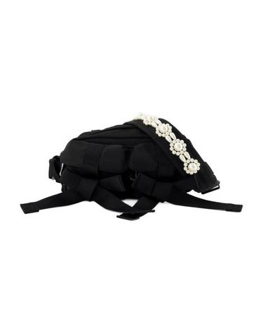 [해외직구] 23FW 시몬로샤 비디드 보우 프론트 백 BAG149B 0761 BLACK PEARL BLACK