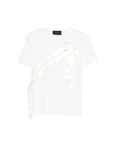 [해외직구] 26SS 시몬로샤 반팔 티셔츠 5453 0571 IVORY WHITE