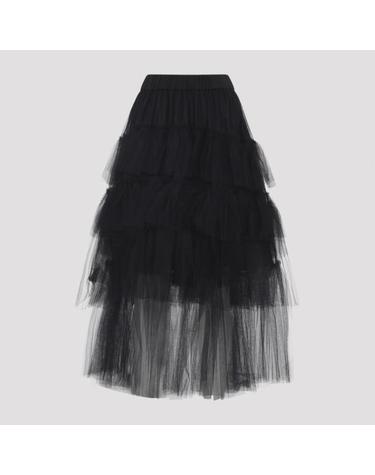 [해외직구] 26FW 시몬로샤 미디 스커트 3125 0035 BLACK