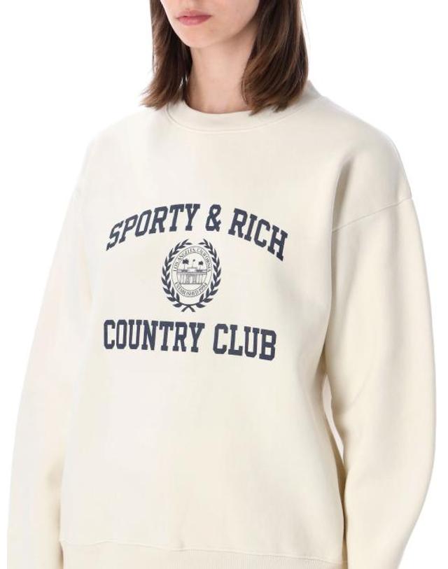 스포티앤리치 [해외직구] 26SS 스포티앤리치 스웨터 ST09876218WH37 3911 ECRU NAVY 착용컷