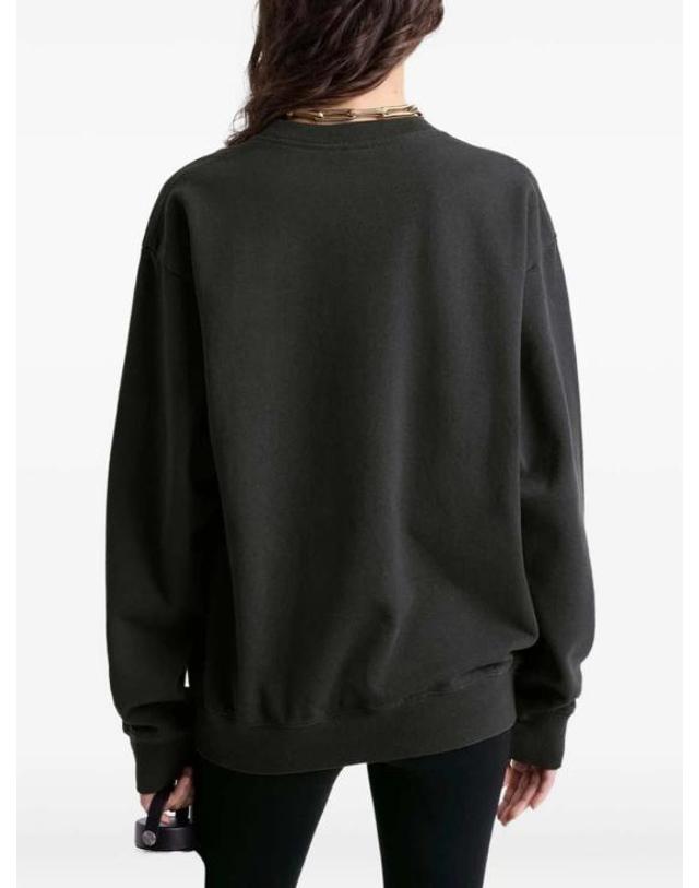 스포티앤리치 [해외직구] 26SS 스포티앤리치 긴팔 티셔츠 ST07164508 Black 착용컷