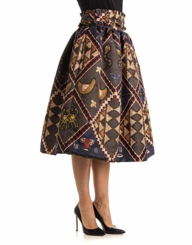 스텔라진 [해외직구] 17FW 스텔라진 미디 스커트 JG01900T93310069 Multicolour 착용컷