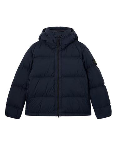 [해외직구] 26FW 스톤 아일랜드 매트 립스탑 코듀라 어드밴스드 패브릭스 디테처블 후드 티어 레지스턴트 다운 숏패딩 L2S154100013S0483 V0020 NAVY