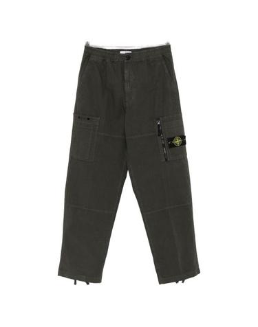 [해외직구] 26FW 스톤 아일랜드 와펜 로고 오가닉 코튼 립스탑 루즈핏 카고 팬츠 L2S153100015S0211 V0078COALGREY