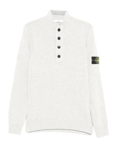 [해외직구] 26FW 스톤 아일랜드 로고 패치 하이넥 버튼 울 스웨터 로고 패치 하이넥 버튼 울 스웨터 L2S155100040S00A3V0093 IVORY