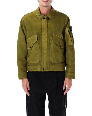 [해외직구] 26FW 스톤 아일랜드 덴스 옥스포드 나일론 TC 패딩 스탠드 칼라 자켓 S154100035S0442 V005R CACTUS