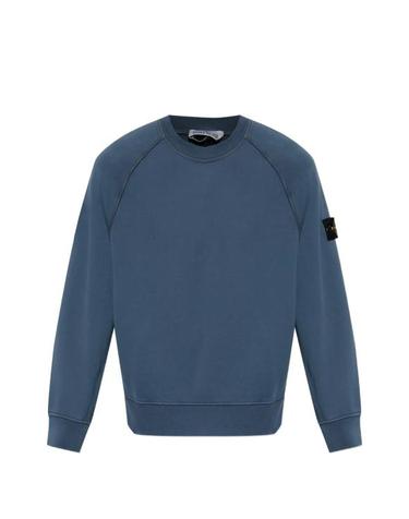 [해외직구] 26FW 스톤 아일랜드 오가닉 코튼 플리스 오버사이즈핏 크루넥 스웨트셔츠 L2S156100008S0051V002E BLU