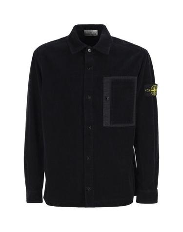 [해외직구] 26FW 스톤 아일랜드 체스트 포켓 오가닉 코튼 코듀로이 800 컴포트 핏 스냅 프론트 오버셔츠 L2S151200016S0212V0020 BLU