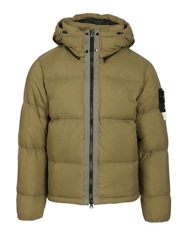 [해외직구] 26FW 스톤 아일랜드 매트 립스탑 코듀라 어드밴스드 패브릭스 디테처블 후드 티어 레지스턴트 다운 자켓 L2S154100013S0483V005G GREEN