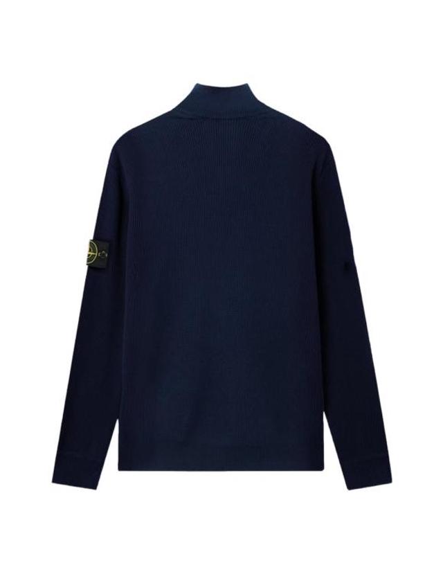 스톤아일랜드 [해외직구] 26FW 스톤 아일랜드 집업 니트 L2S155100126S00D8 V0020 NAVYBLUE 착용컷
