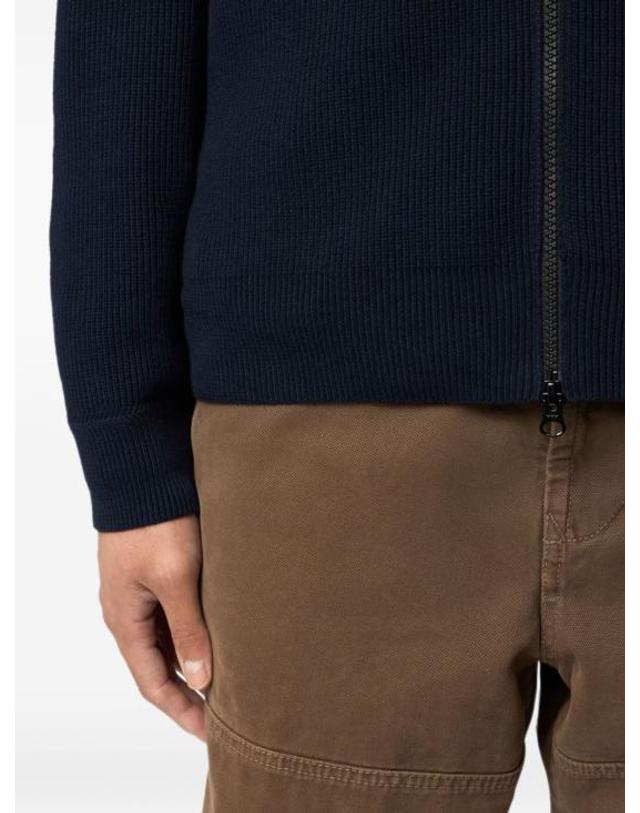 스톤아일랜드 [해외직구] 26FW 스톤 아일랜드 집업 니트 L2S155100126S00D8 V0020 NAVYBLUE 착용컷