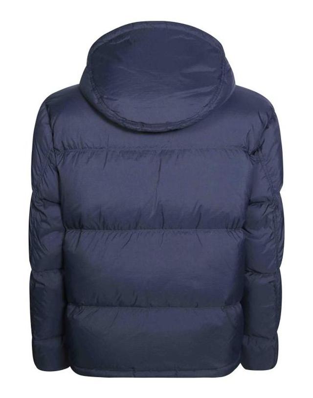 스톤아일랜드 [해외직구] 26FW 스톤 아일랜드 매트 립스탑 코듀라 어드밴스드 패브릭스 디테처블 후드 티어 레지스턴트 다운 숏패딩 L2S154100013S0483V0020 BLUE 착용컷