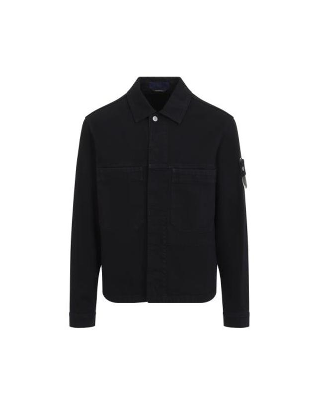 스톤아일랜드 [해외직구] 26FW 스톤 아일랜드 블루 린스 버튼 디테일 코치 재킷 L2S144100006 S0J24 V0029 BLACK 착용컷