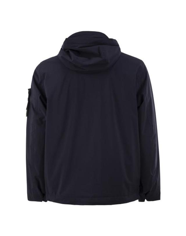스톤아일랜드 [해외직구] 26SS 스톤 아일랜드 소프트 쉘 R E.다이 테크놀로지 후드 자켓 L2S154100108 NAVY 착용컷