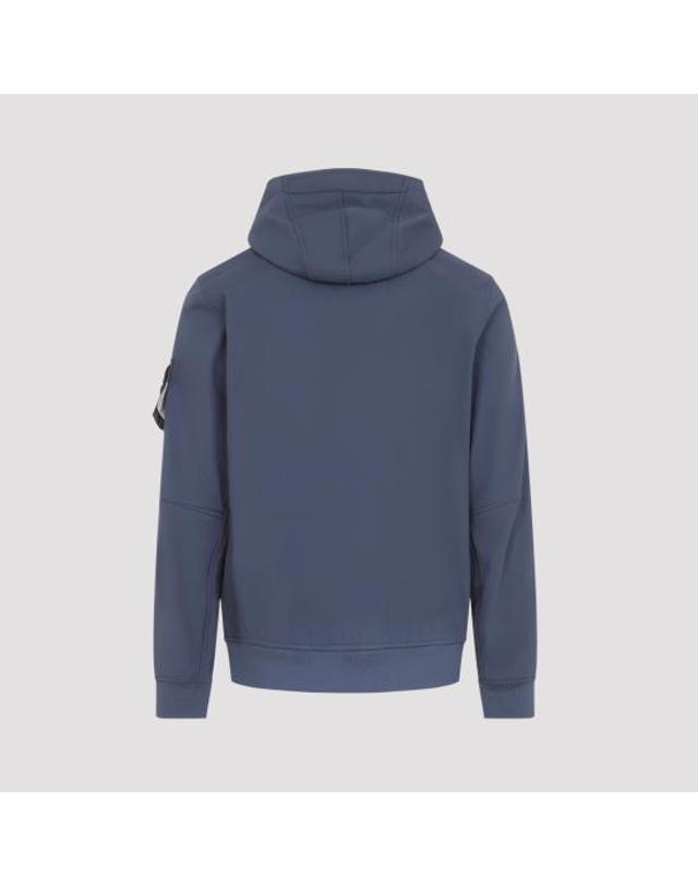 스톤아일랜드 [해외직구] 26FW 스톤 아일랜드 소프트 쉘 R E.다이 테크놀로지 후드 자켓 윈드 앤 워터 레지스턴트 멤브레인 L2S15Q100004 S0B22 V002E SLATE BLU 착용컷