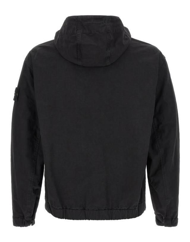 스톤아일랜드 [해외직구] 26FW 스톤 아일랜드 오가닉 코튼 립스톱 후드 오버셔츠 L2S151200011S0211V0029 Black 착용컷