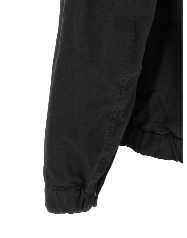 스톤아일랜드 [해외직구] 26FW 스톤 아일랜드 오가닉 코튼 립스톱 후드 오버셔츠 L2S151200011S0211V0029 Black 착용컷