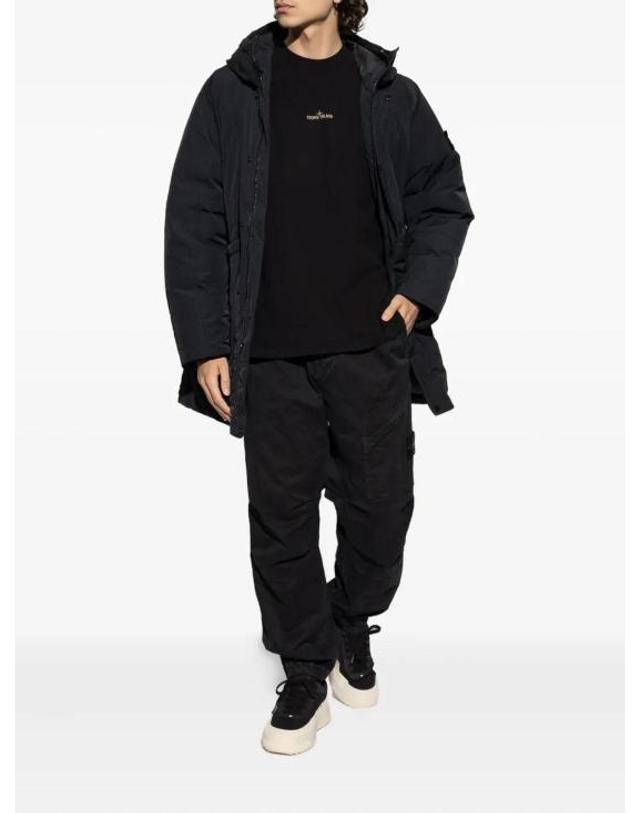 스톤아일랜드 [해외직구] 26FW 스톤 아일랜드 스트레치 오가닉 브로큰 트윌 코튼 올드 이펙트 루즈핏 조거트레이닝 조거 팬츠 L2S153100036S00L1V0129 BLACK 착용컷