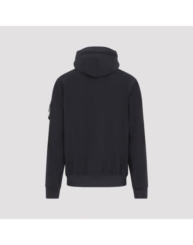 스톤아일랜드 [해외직구] 26FW 스톤 아일랜드 소프트 쉘 R E.다이 테크놀로지 후드 자켓 윈드 앤 워터 레지스턴트 멤브레인 L2S15Q100004 S0B22 V0029 BLACK 착용컷