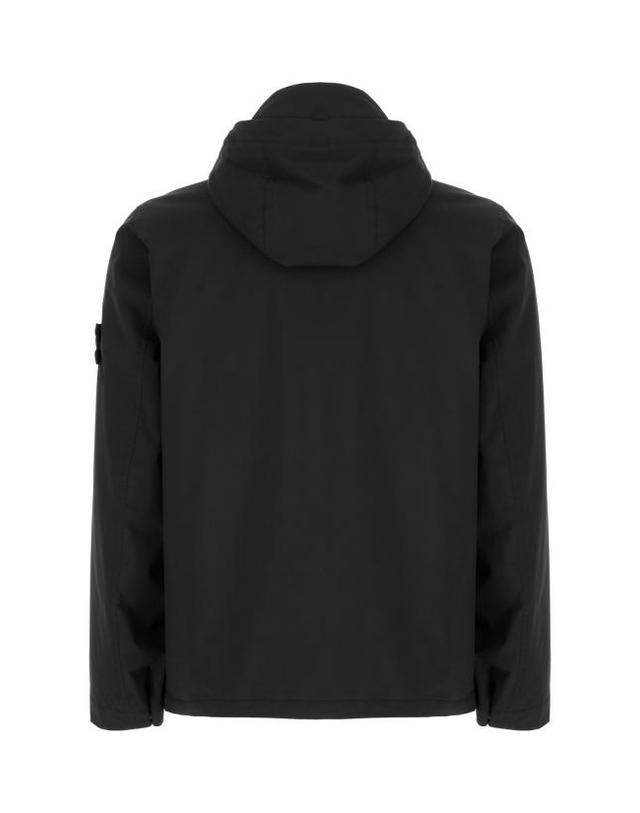 스톤아일랜드 [해외직구] 26FW 스톤 아일랜드 소프트 쉘 R E.다이 테크놀로지 윈드 앤 워터 레지스턴트 멤브레인 후드 자켓 S154100108S0A27 V0029 BLACK 착용컷