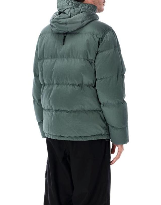 스톤아일랜드 [해외직구] 26FW 스톤 아일랜드 나일론 메탈 에코닐 드로우코드 헴 후드 다운 자켓 S154100019S0019 V005T OCEAN GREEN 착용컷