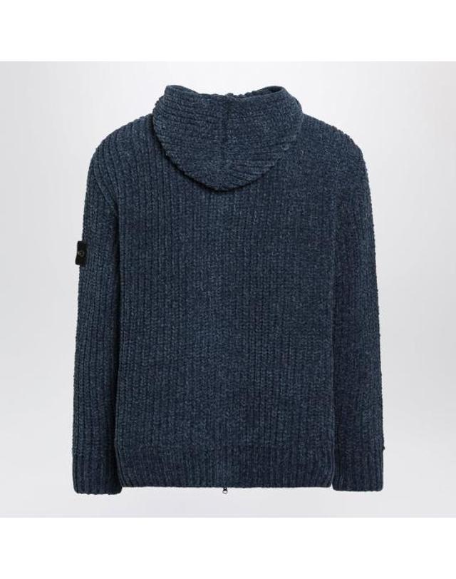스톤아일랜드 [해외직구] 26FW 스톤 아일랜드 물랭 코튼 셰닐 루즈핏 후드 집업 S155100065S0N16 V0M2B BLUE 착용컷