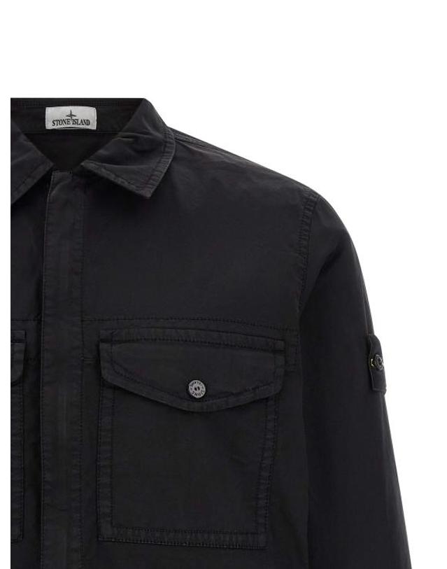 스톤아일랜드 [해외직구] 26FW 스톤 아일랜드 긴팔 셔츠 L2S151200003S0A10V0029 Black 착용컷