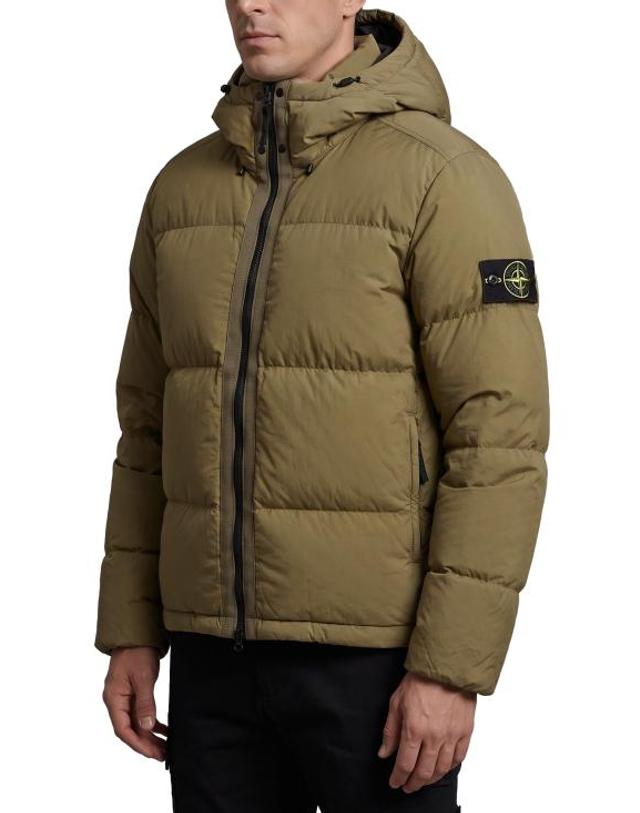 스톤아일랜드 [해외직구] 26FW 스톤 아일랜드 매트 립스탑 코듀라 어드밴스드 패브릭스 디테처블 후드 티어 레지스턴트 다운 자켓 L2S154100013S0483V005G MILITARY GREEN 착용컷