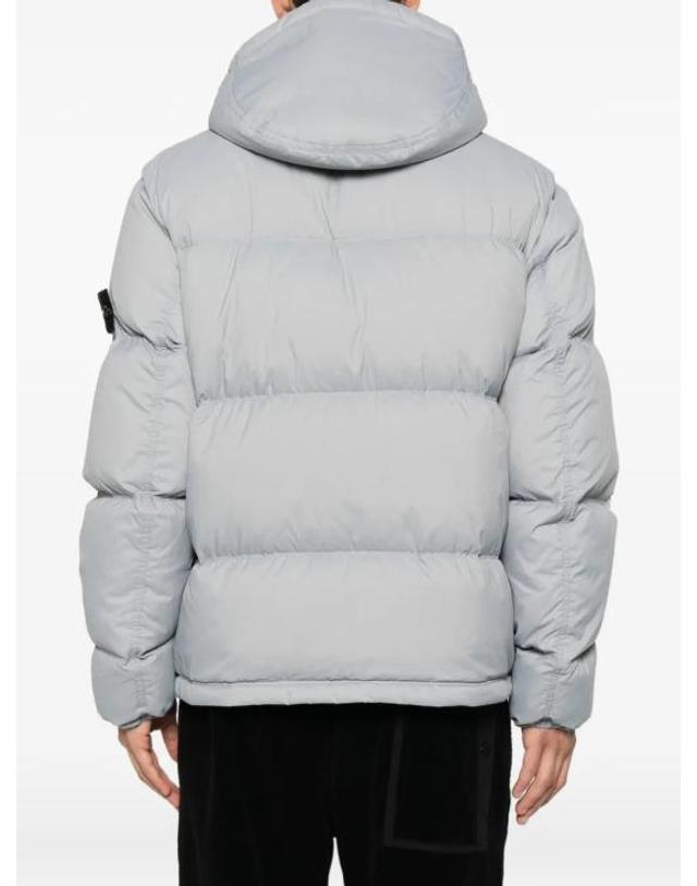 스톤아일랜드 [해외직구] 26FW 스톤 아일랜드 매트 립스탑 코듀라 어드밴스드 패브릭스 디테처블 후드 티어 레지스턴트 다운 자켓 L2S154100013S0483 V0049 ASH GREY 착용컷