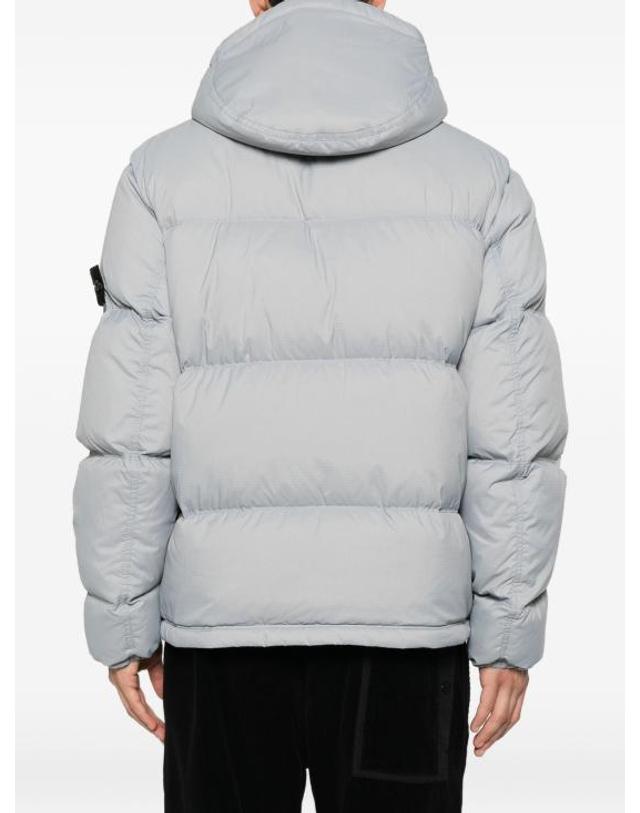 스톤아일랜드 [해외직구] 26FW 스톤 아일랜드 매트 립스탑 코듀라 어드밴스드 패브릭스 디테처블 후드 티어 레지스턴트 다운 자켓 L2S154100013S0483 V0049 ASH GREY 착용컷