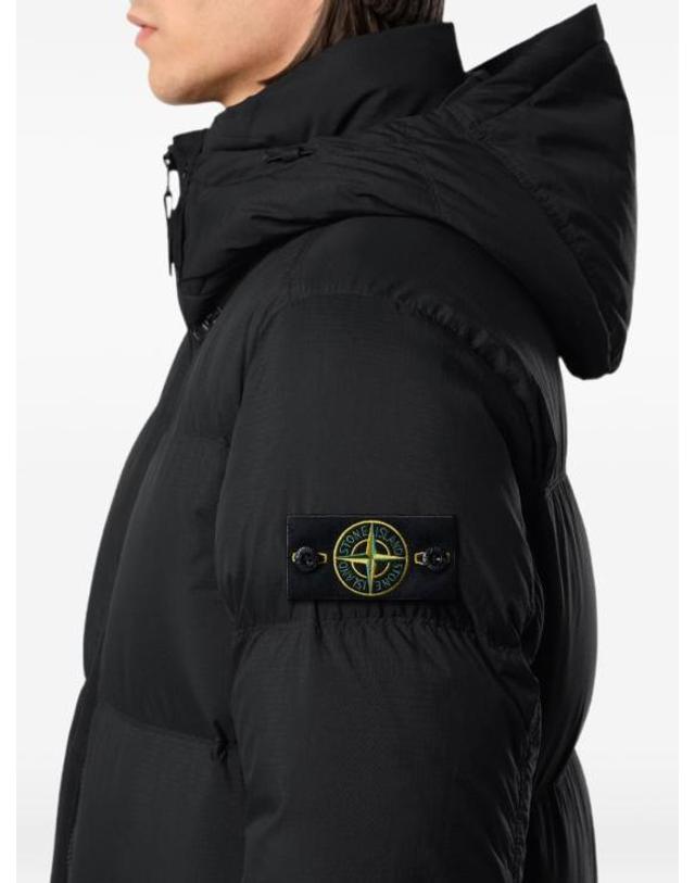 스톤아일랜드 [해외직구] 26FW 스톤 아일랜드 매트 립스탑 코듀라 어드밴스드 패브릭스 디테처블 후드 티어 레지스턴트 다운 자켓 L2S154100013S0483 V0029 BLACK 착용컷