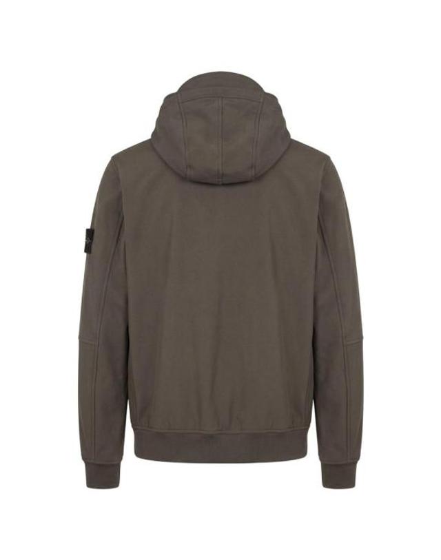 스톤아일랜드 [해외직구] 26FW 스톤 아일랜드 소프트 쉘 R E.다이 테크놀로지 후드 자켓 윈드 앤 워터 레지스턴트 멤브레인 L2S15Q100004S0B22V0078 GREY 착용컷