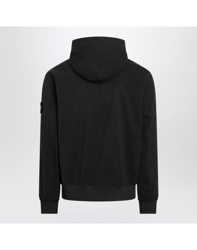 스톤아일랜드 [해외직구] 26FW 스톤 아일랜드 라이트 소프트 쉘 R E.다이 테크놀로지 리사이클 폴리에스터 후드 자켓 S154100118S0A22 V0029 BLACK 착용컷