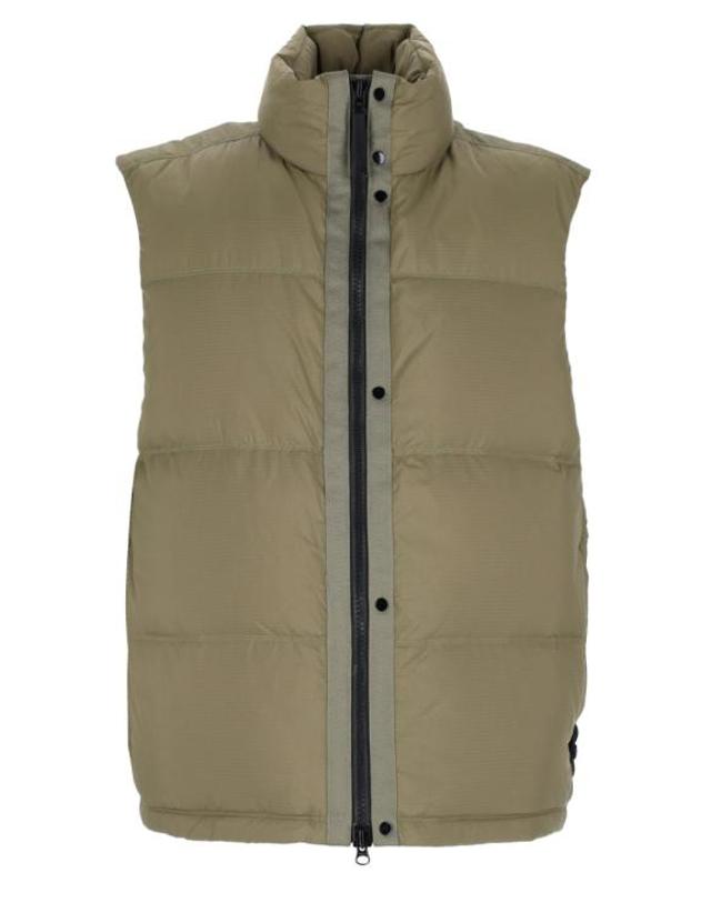 스톤아일랜드 [해외직구] 스톤 아일랜드 매트 립스탑 코듀라 어드밴스드 패브릭스 집 포켓 라이트웨이트 다운 베스트 L2S15G100004 S0483V005G MILITARY GREEN 착용컷