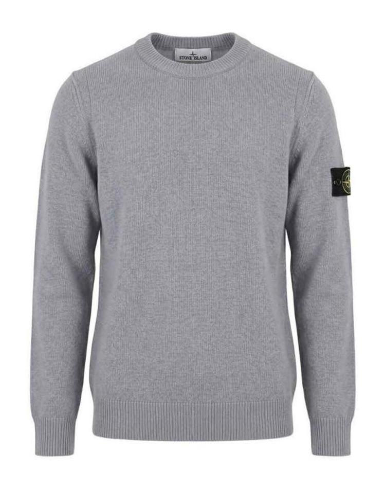 STONE ISLAND [해외] 26FW 스톤 아일랜드 램스울 립드 트림 레귤러 핏 크루넥 점퍼 L2S155100072S00A3V0049 GREY EBVIXX76143